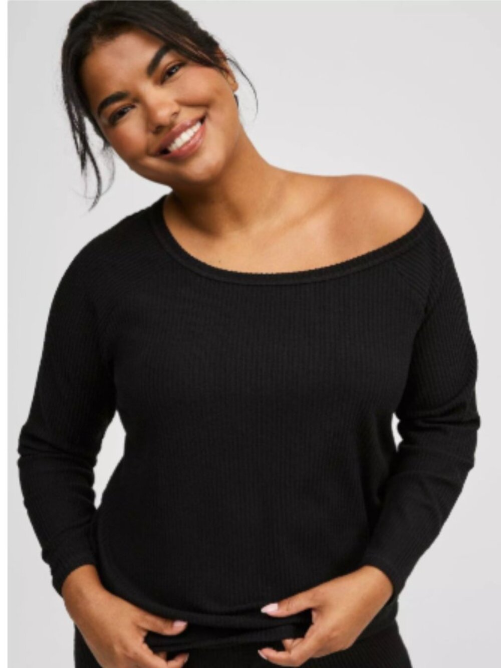 Torrid Off the Shoulder Lounge Tee, Size 1